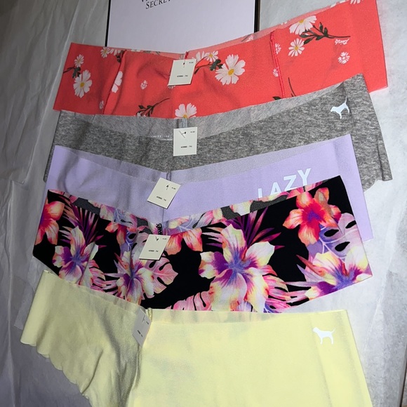 5pk Victoria's Secret PINK THONG No Show Panties - Picture 15 of 16